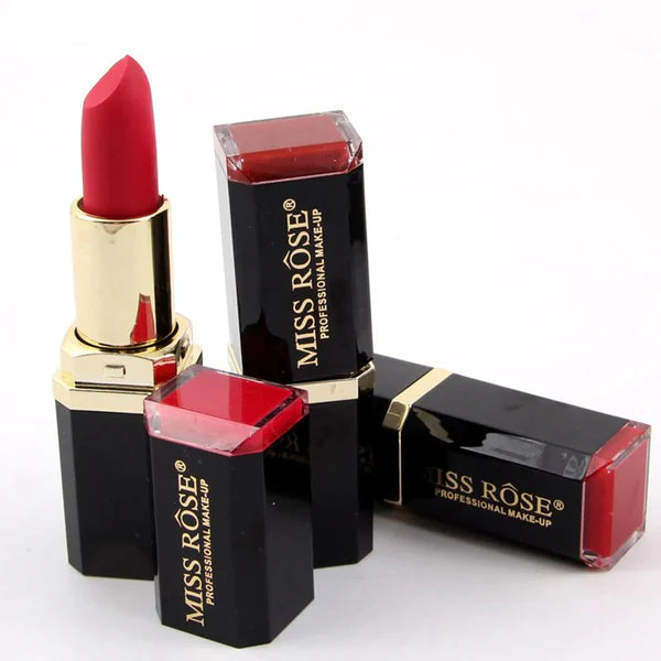 MISS ROSE 3D Mineral Lipstick pack of 3 - Mineral-enriched formula with long-lasting vibrant color and dimensional beauty finish
