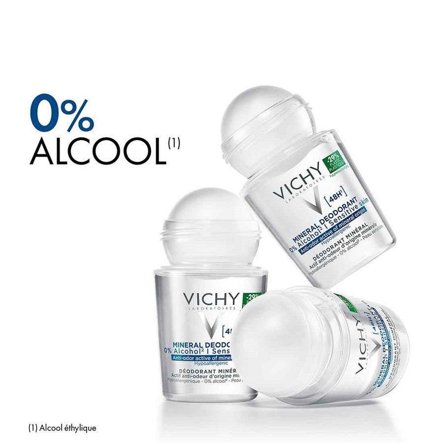 VICHY Deodorant Mineral - dermatologically tested for gentle, effective odor protection
