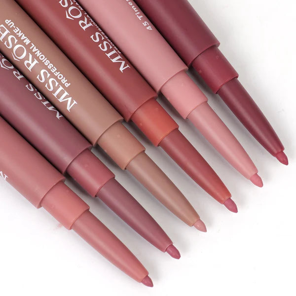 MISS ROSE Lip-Liner Lipstick trio - Versatile lip liner and lipstick in one with nourishing ingredients for flawless finish
