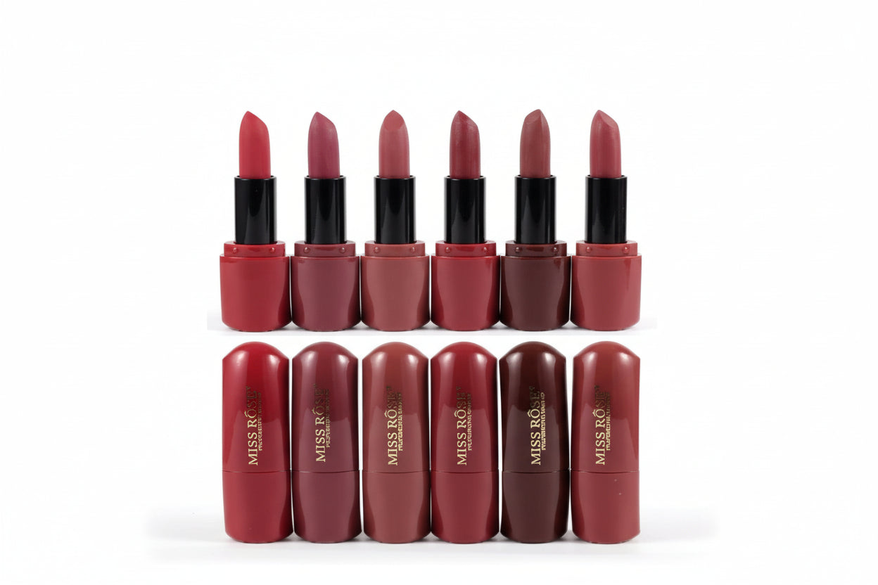 MISS ROSE Matte Lipstick details - Bold matte finish with lightweight comfortable wear and natural oils for beautiful lips
