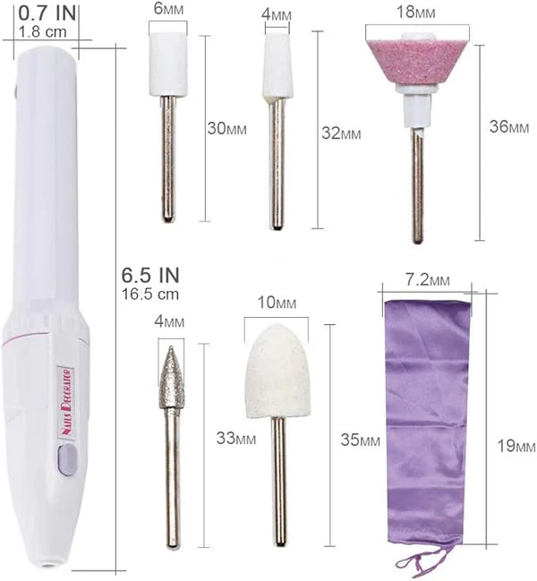 NAIL CARE BUNDLE - Detailed dimensions and specifications of all included tools
