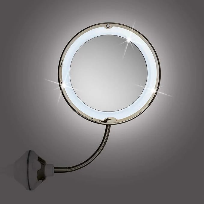NU BRILLIANE Ultra Flexible Mirror LED ring light - Bright illumination with flexible neck for perfect makeup lighting
