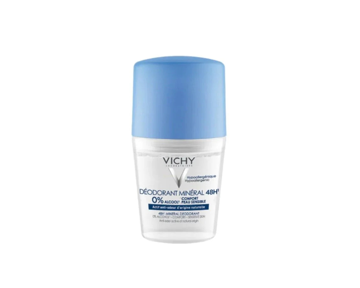 VICHY Deodorant Mineral - 48-hour protection with mineral-enriched formula for sensitive skin
